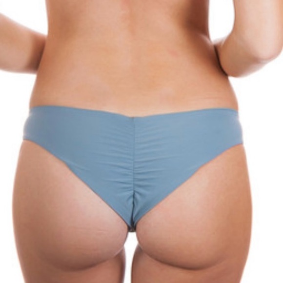 Boys + Arrows orange & green Hawaiian floral ribbed top Bikini vacation pool M/L - Picture 6 of 17